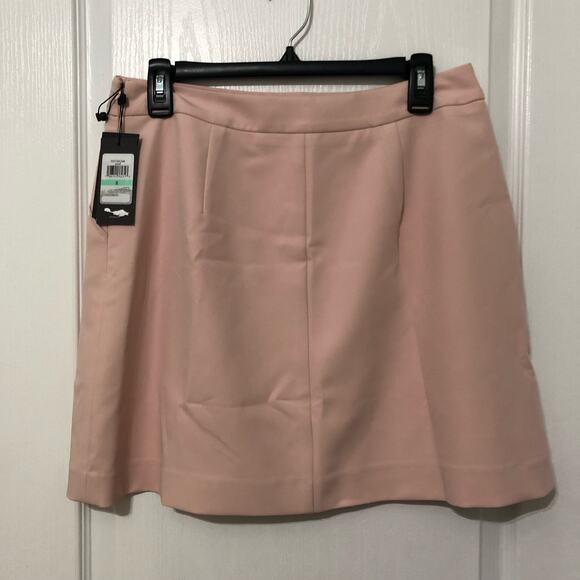 Tommy Hilfiger Womens Mini Skirt Sz 8 Peach Side Slip Pocket Stretch Pull On NWT - Picture 1 of 11